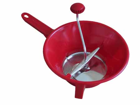 Guillouard Passe-vite Rood 24cm met 2 Inzetten & Handvat