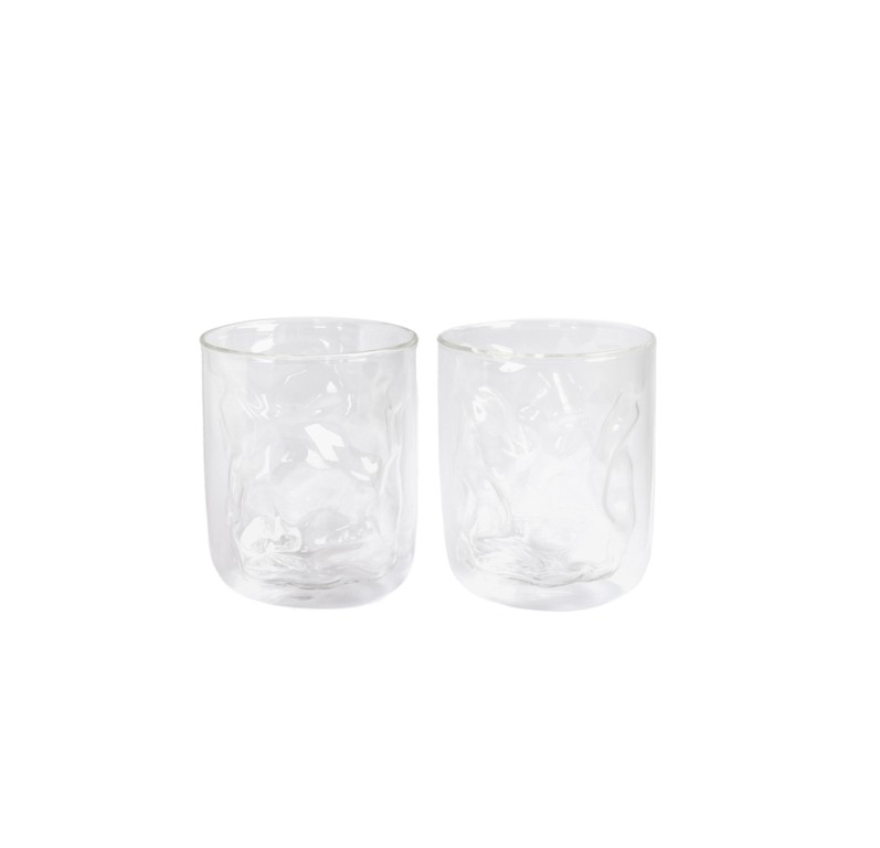 Leeff Dubbelwandig Glas Daan set 2 stuks - Borosilicaatglas - 8x10 cm