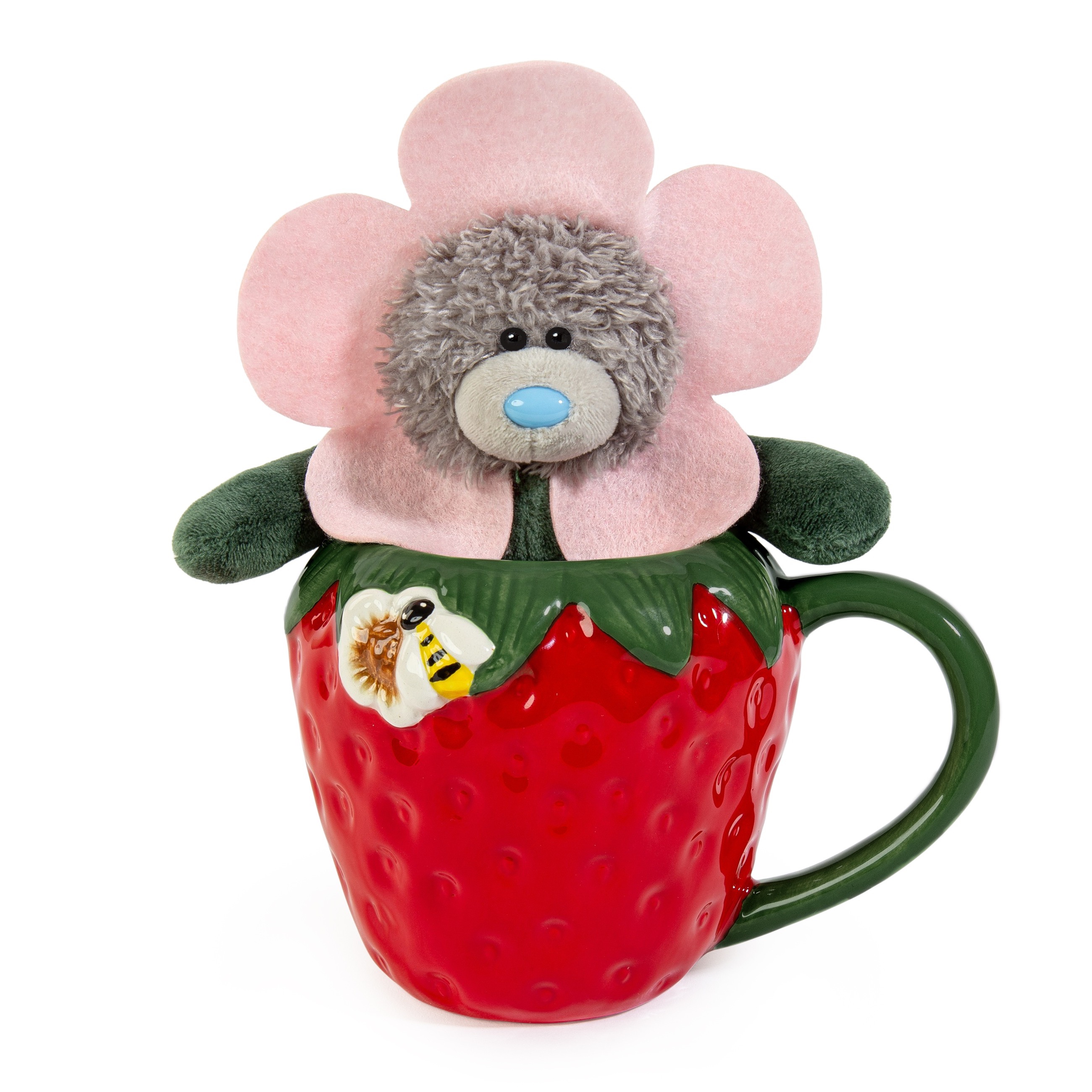 Me To You Pluche Beer in Mok Strawberry Flower