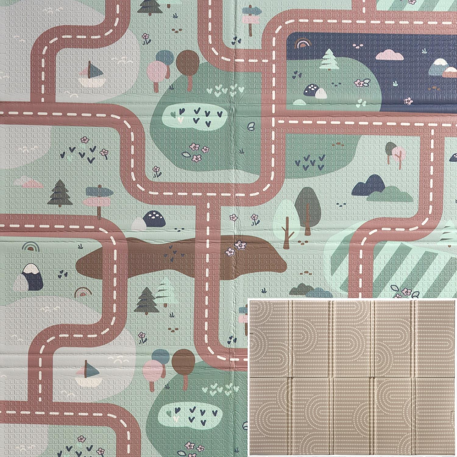 Beaba Speeltapijt in Draagtas Playlife Arch Brown 200x150 cm