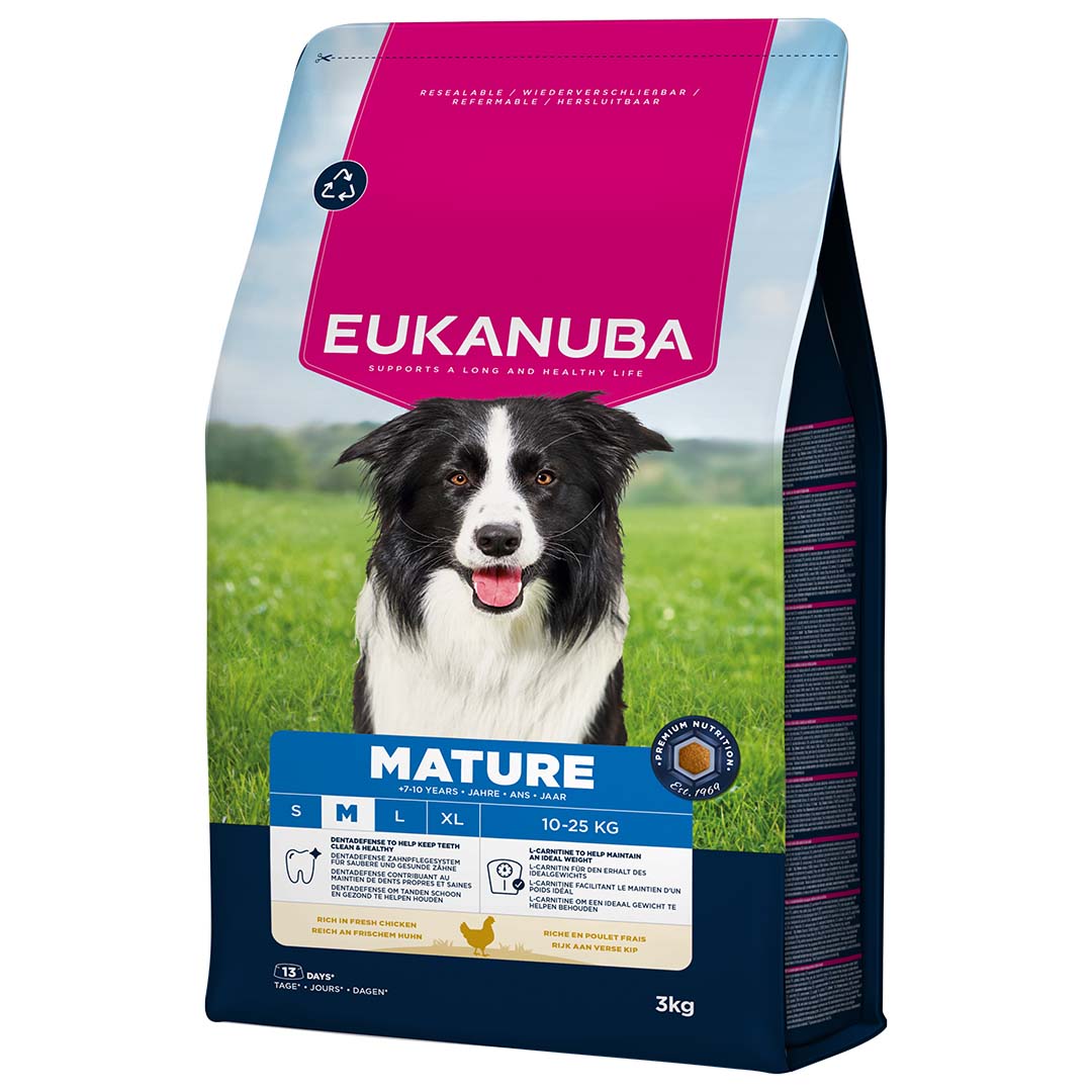 Eukanuba Hondenvoer Mature Medium Kip 3 kg