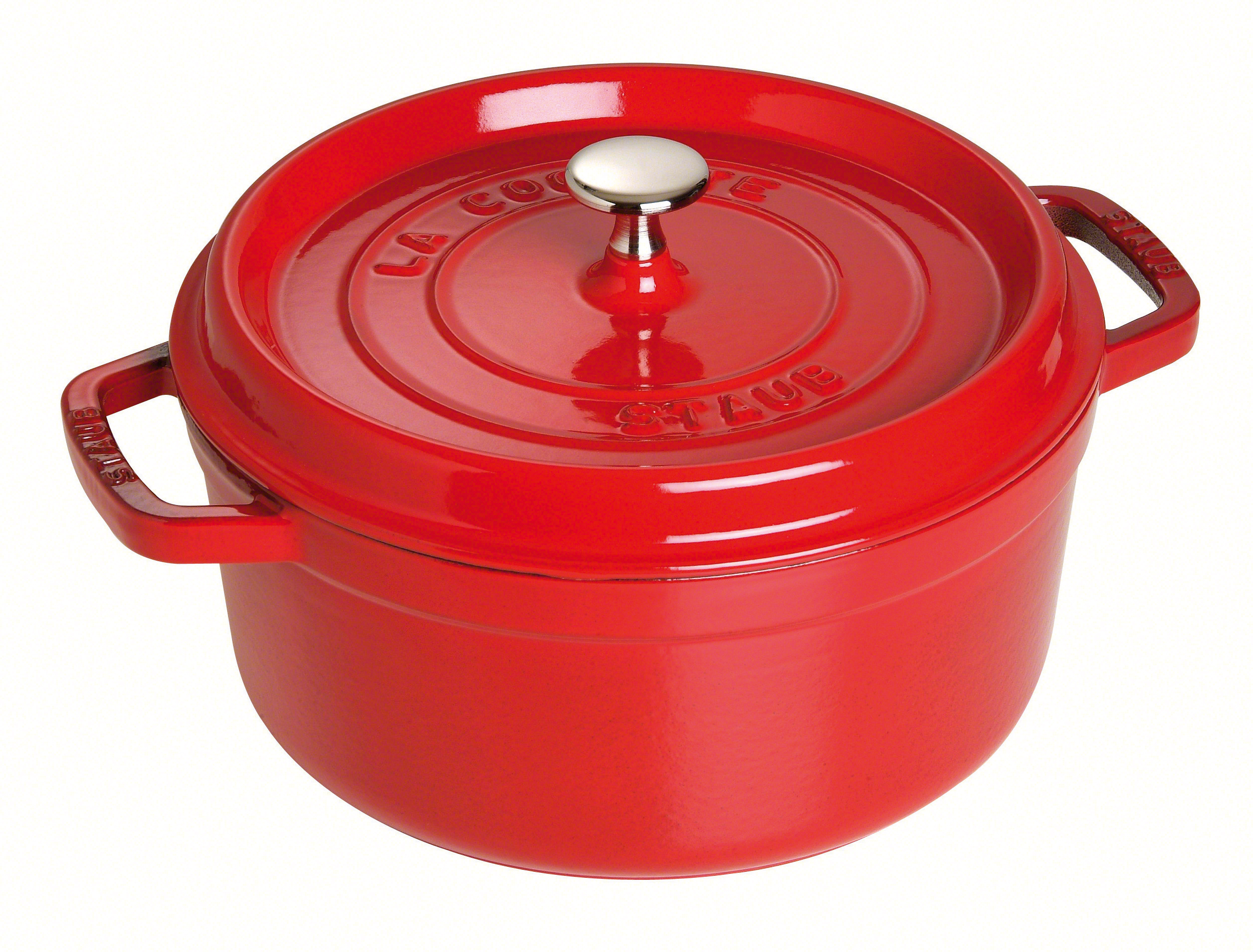 Staub Cocotte Kersenrood 26cm - Gietijzer - 5.25l - alle Vuren