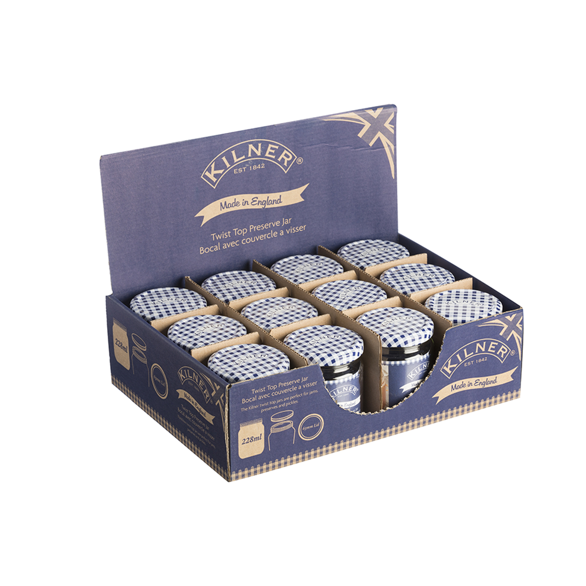 Kilner Bokaal met Schroefdeksel 228ml - Glas - 6.8x8.6 cm