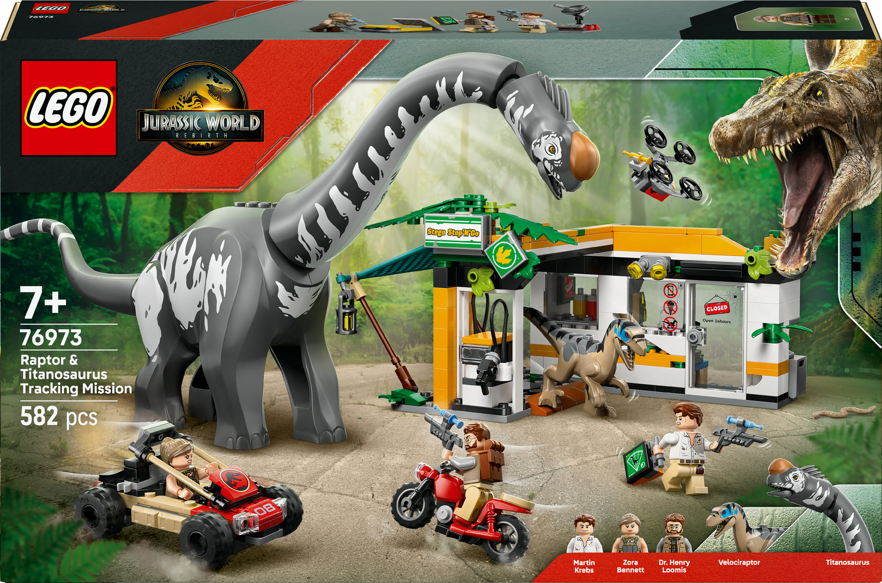 Lego Jurrassic World 76973 Raptor en Titanosaurus opsporingsmissie