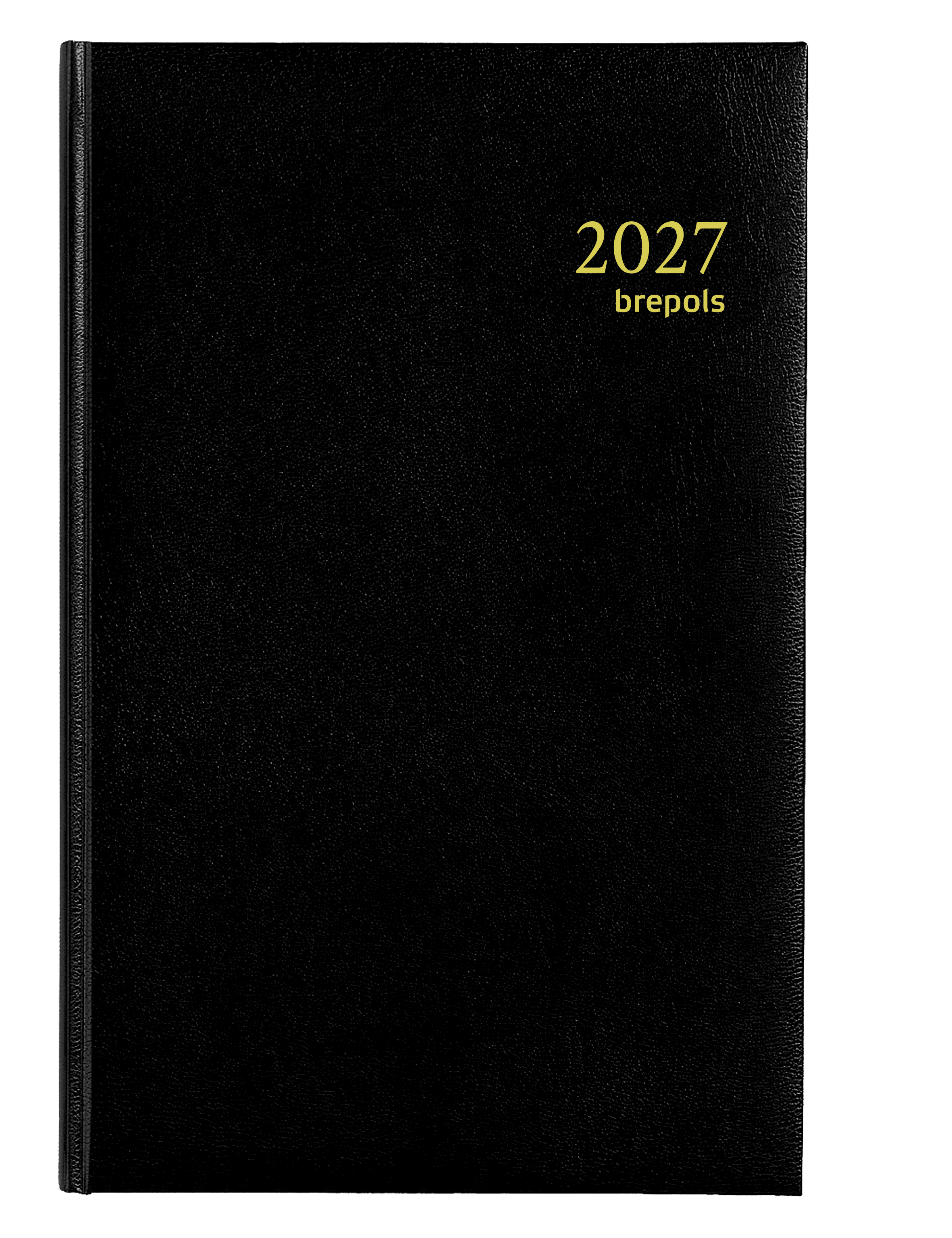 Brepols Agenda 2027 Saturnus Luxe Lima 1dag/pag Zwart 13.3x20.8 cm