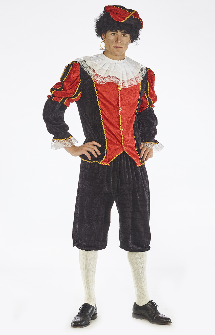 Verkleedpak Zwarte Piet Maat 52