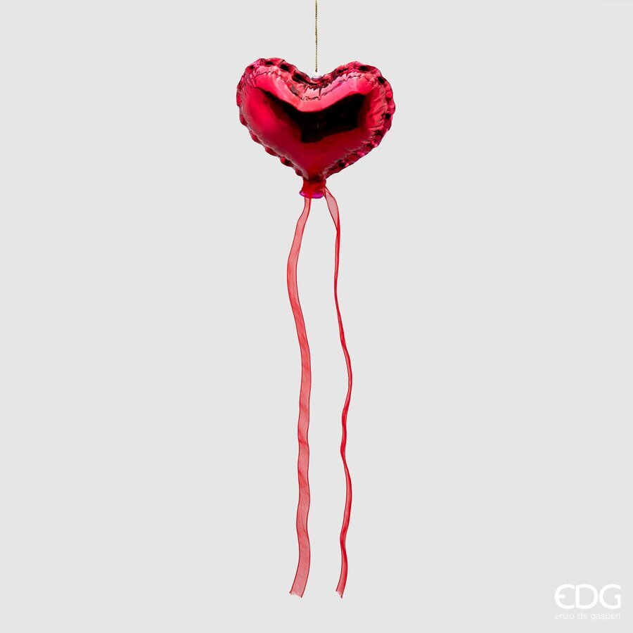 Boomhanger Glas EDG Hart Burgundy 12cm