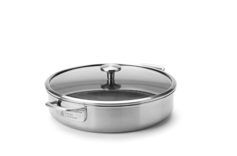 BK Peter Goossens Stoofpan Maestro Durabond 30cm met Glazen Deksel - RVS - Keramische Antikleef - alle Vuren