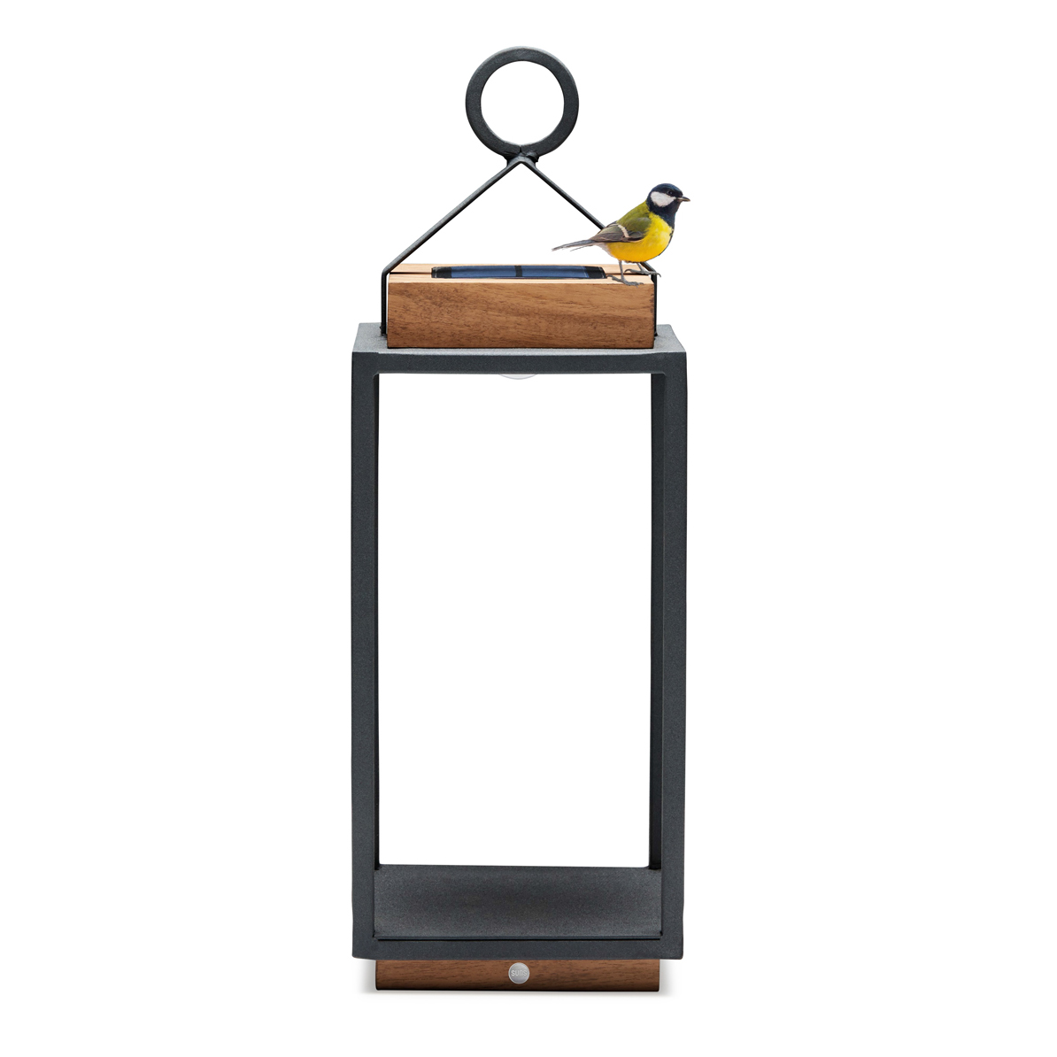 Suns Mrs. Solar Coco M Teak Royal Grey Tuinlantaarn op zonne-energie
