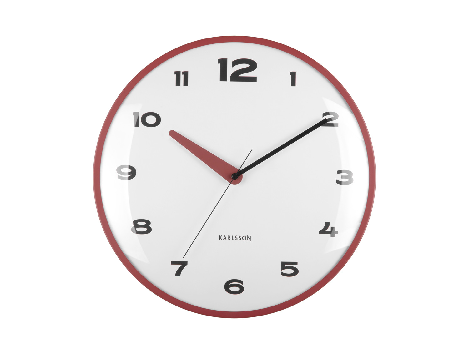 Karlsson Wandklok Brisk Dome Red Ochre 40cm