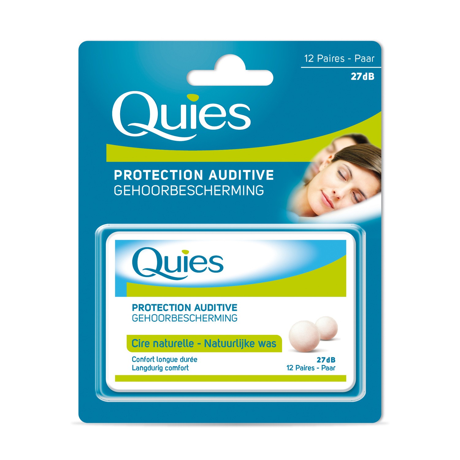 Quies Oordopjes Natuurlijke Was 24 stuks
