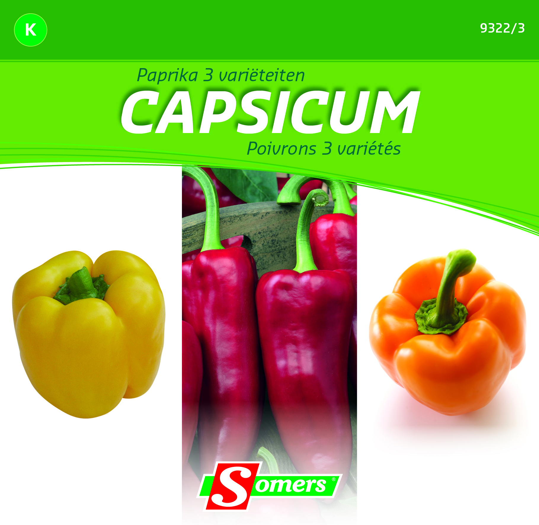 Somers Paprika 3 Varieteiten Capsicum