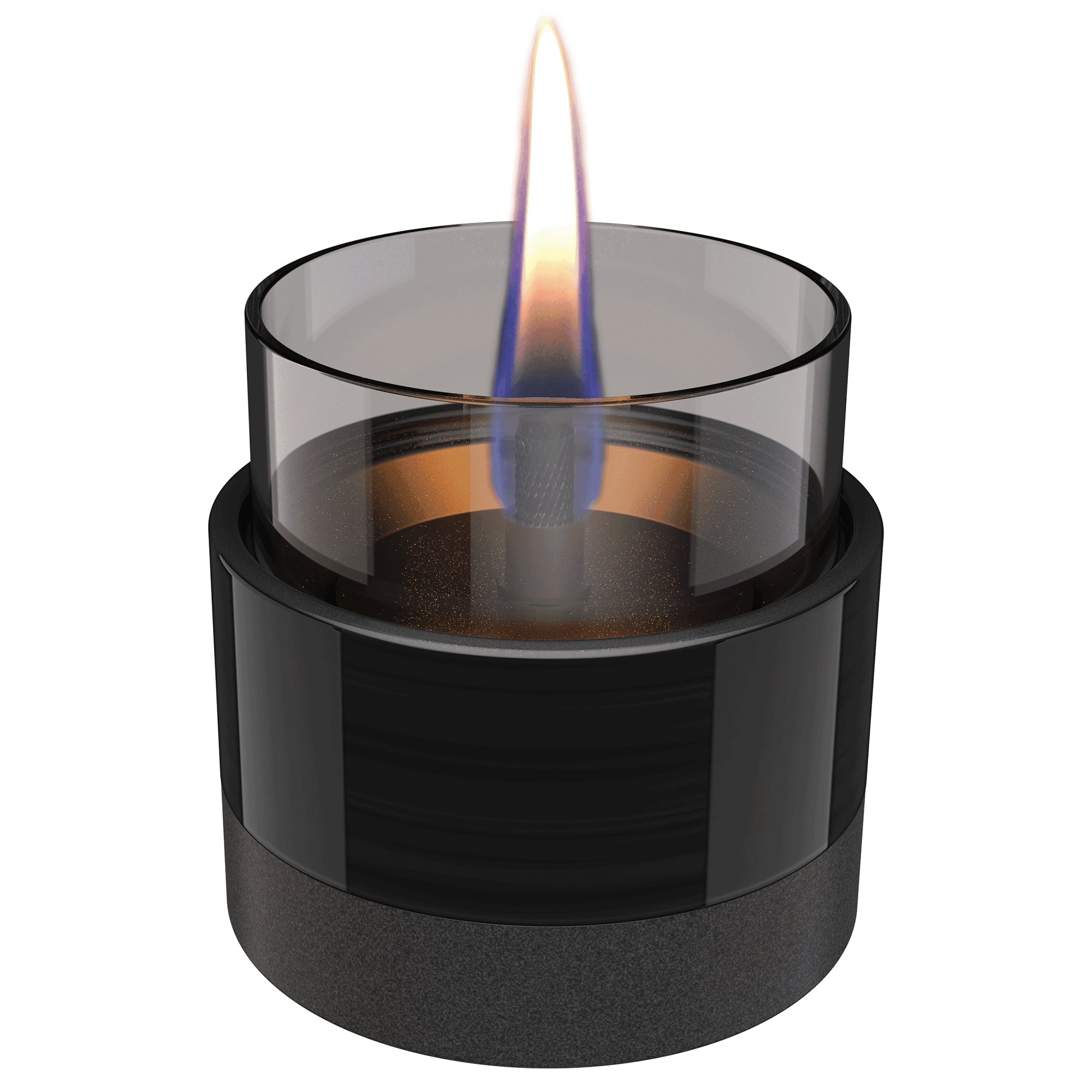 Tenderflame Oliekaars Rosie 8 Zwart 150ml - Keramiek - 3-4 Branduren - 9x8.5 cm
