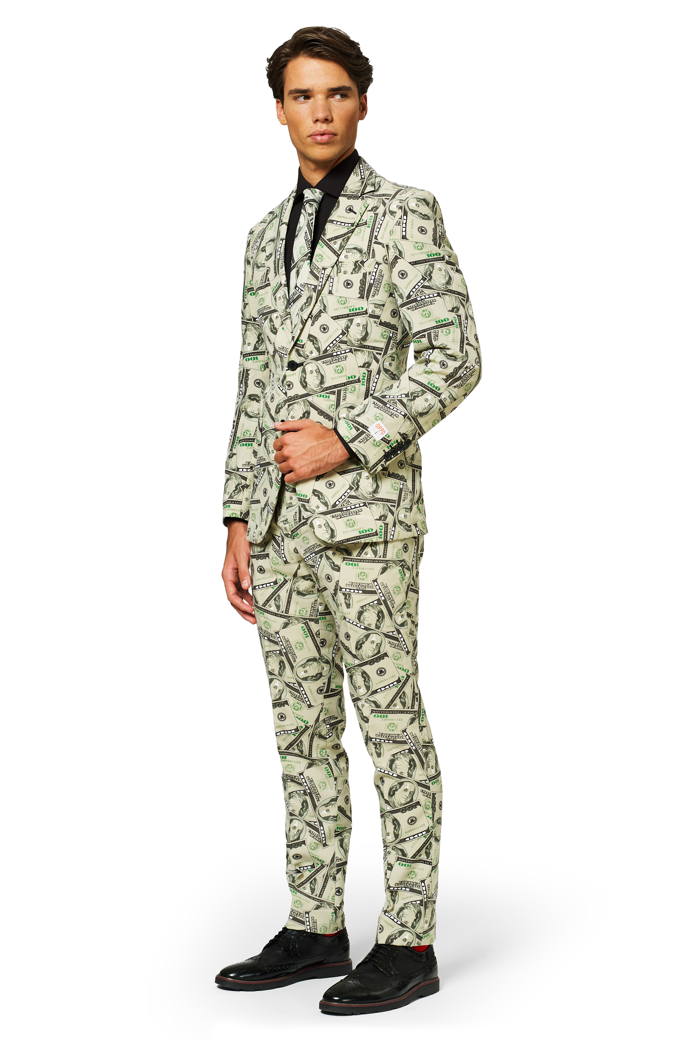 OppoSuits Verkleedpak Men's Cashanova Maat 52 - Broek + Blazer + Das