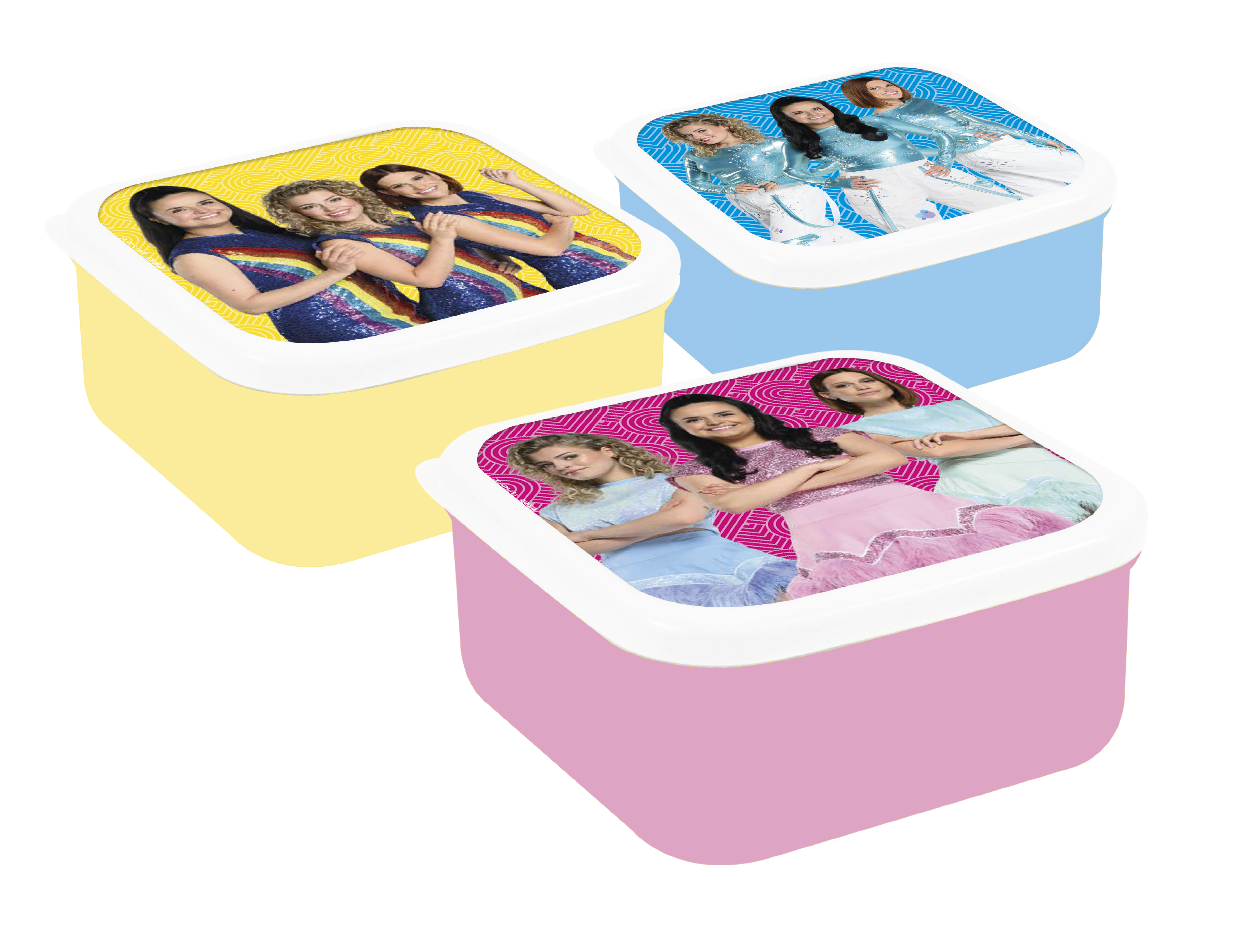 K3 Bewaardozen 3 stuks 11,5x11,5x5 cm