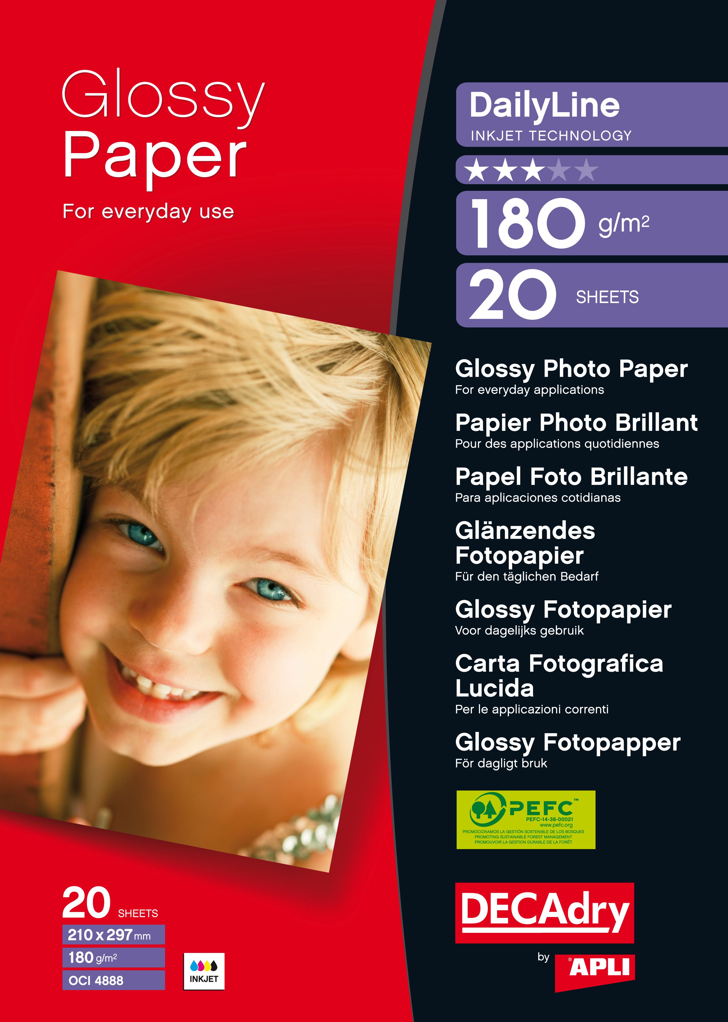 Apli Fotopapier A4 Glossy 180gr 20 vel