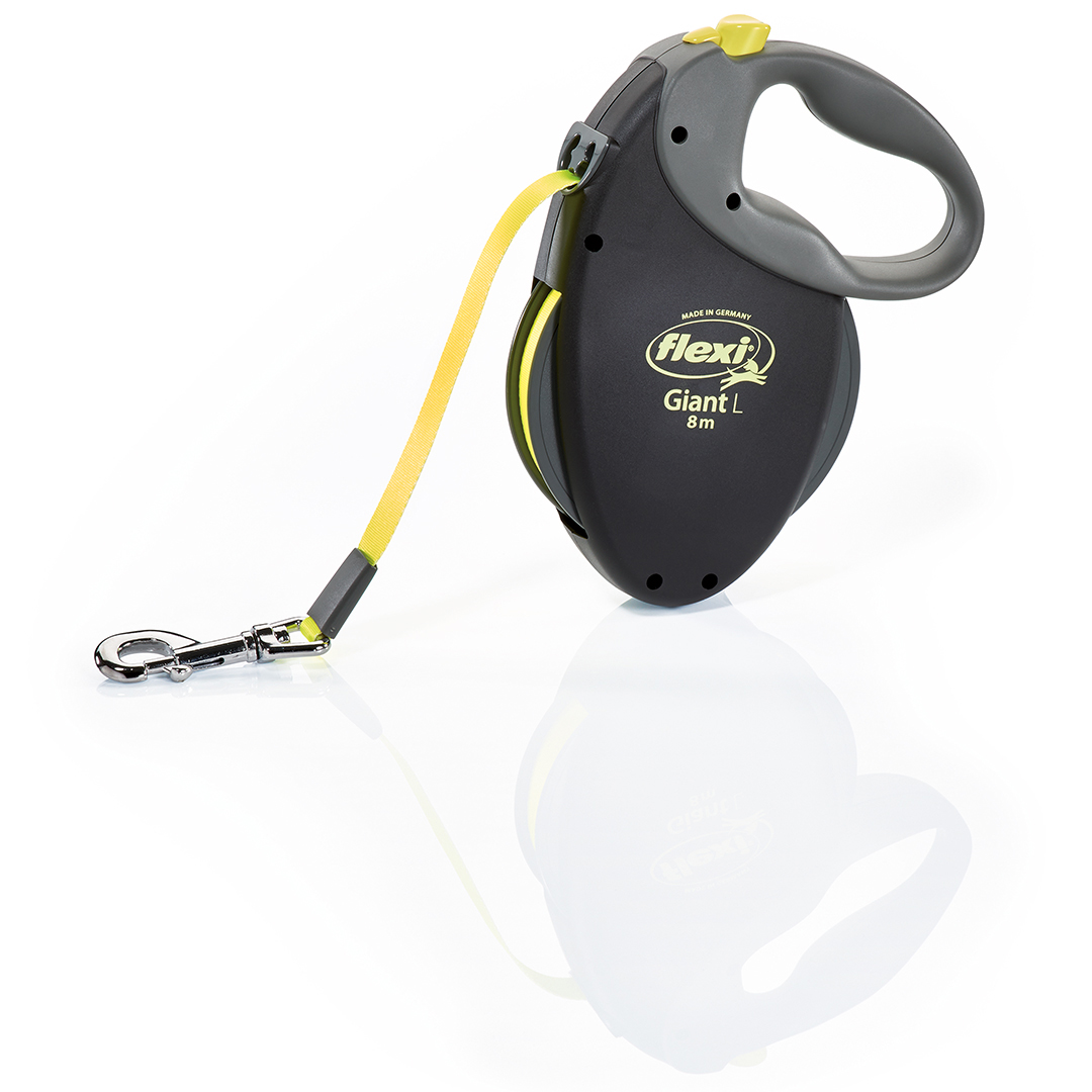 Flexi Leiband Giant L Neon Lint 8 m Zwart/Neon