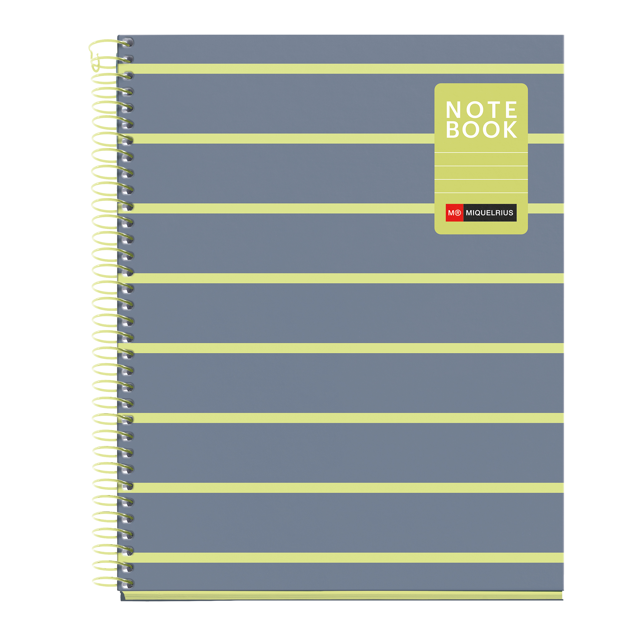 Miquelrius Notebook A5 Between the Lines Citron Gelijnd Spiraal 80 vellen