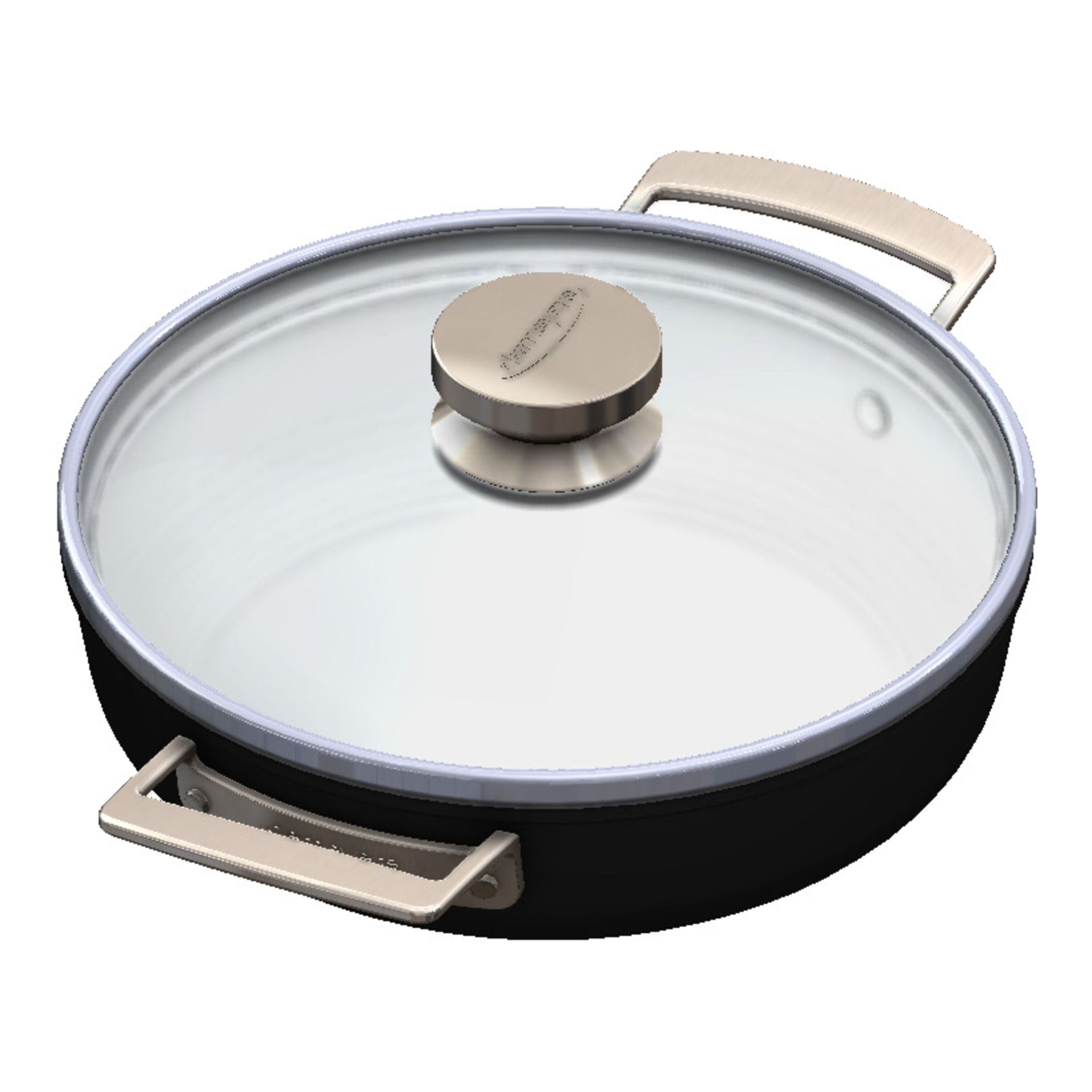 Demeyere Sauteerpan Alu Plus 3 Ceraforce 24cm met Glasdeksel - Keramische Antikleef - alle Vuren