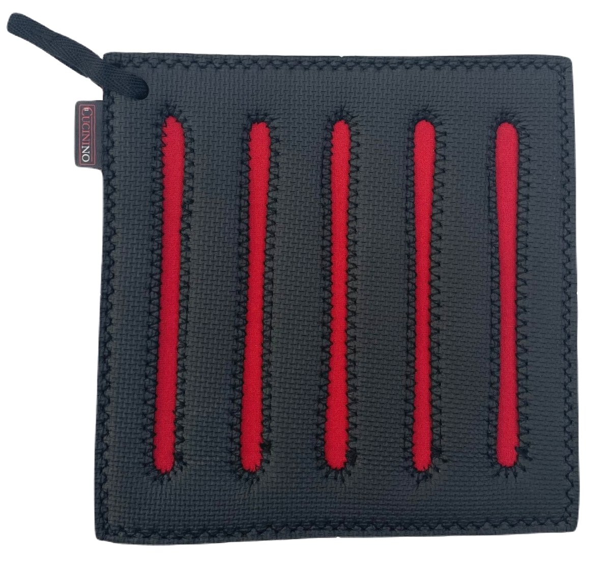 Il Cucinino Potonderzetter Stripe Zwart/Rood