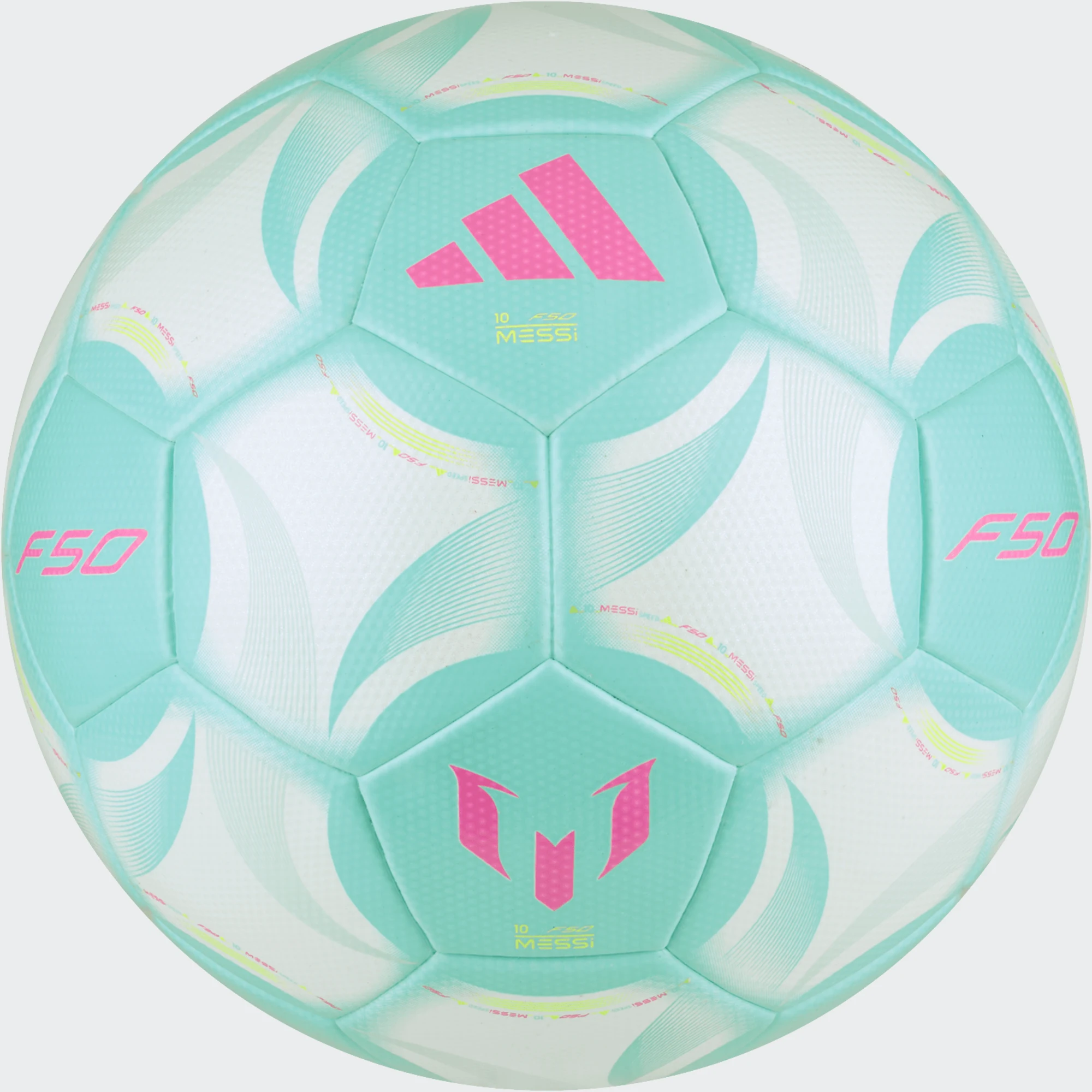 Adidas Voetbal Messi White/Flaaqu/Halmin maat 5