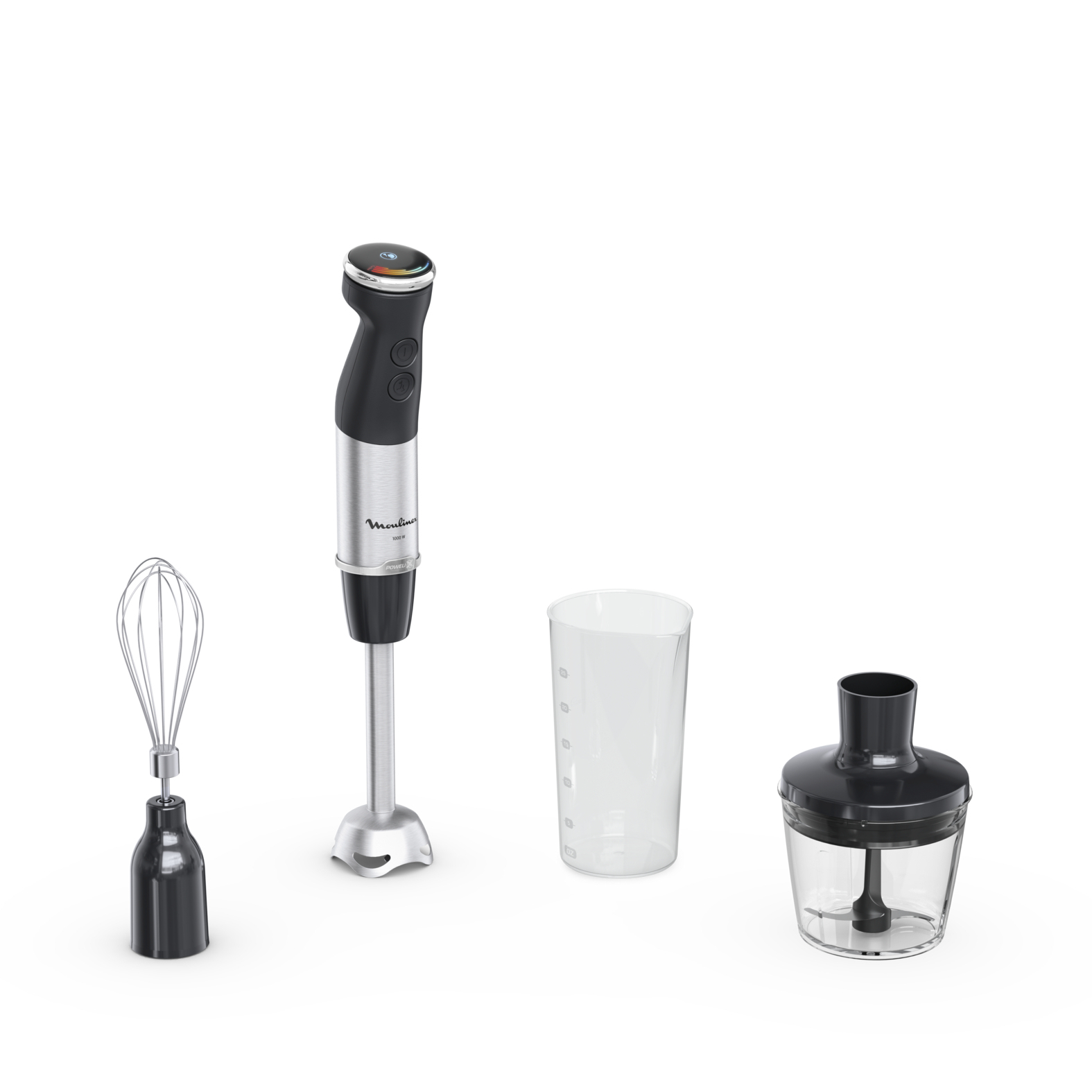 Moulinex Staafmixer Quickchef DD673810 3 in 1,  1000 Watt, inox voet