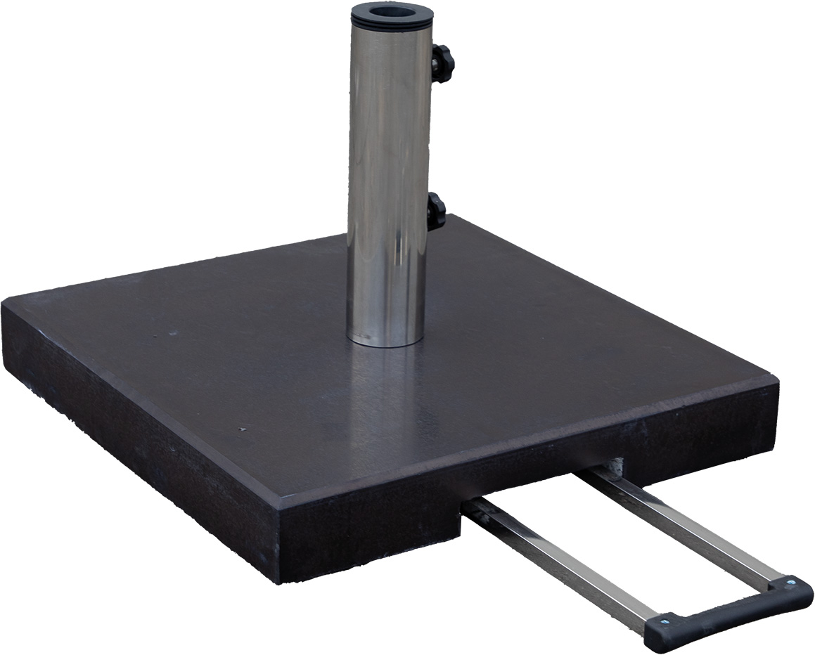 Parasolvoet Granita 44 kg Graniet Zwart 52x52x6.5 cm