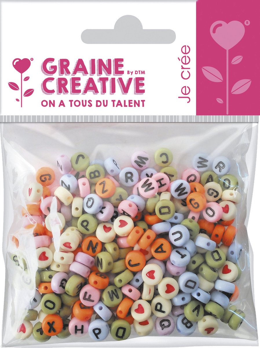 Graine Creative Alfabet Parels Wit 250 stuks