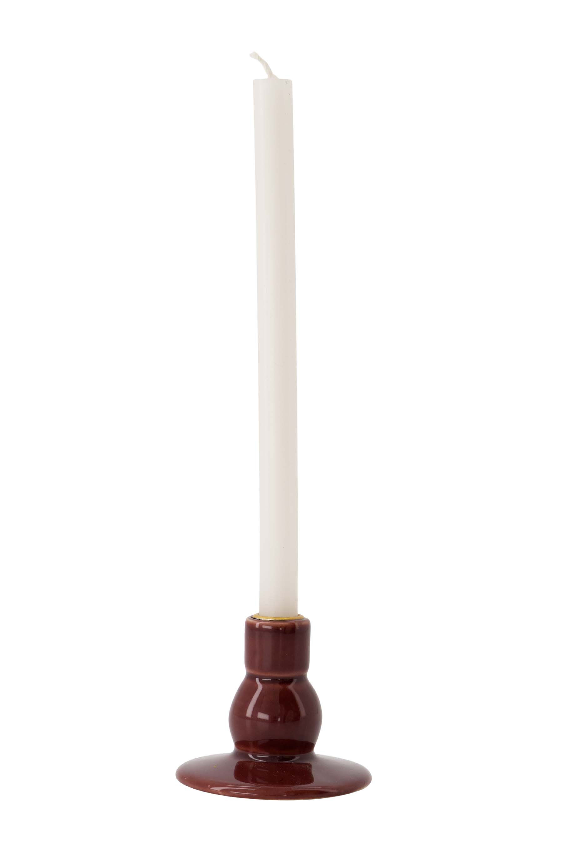 Zusss Kandelaar Keramiek Bolling Port 6x5 cm