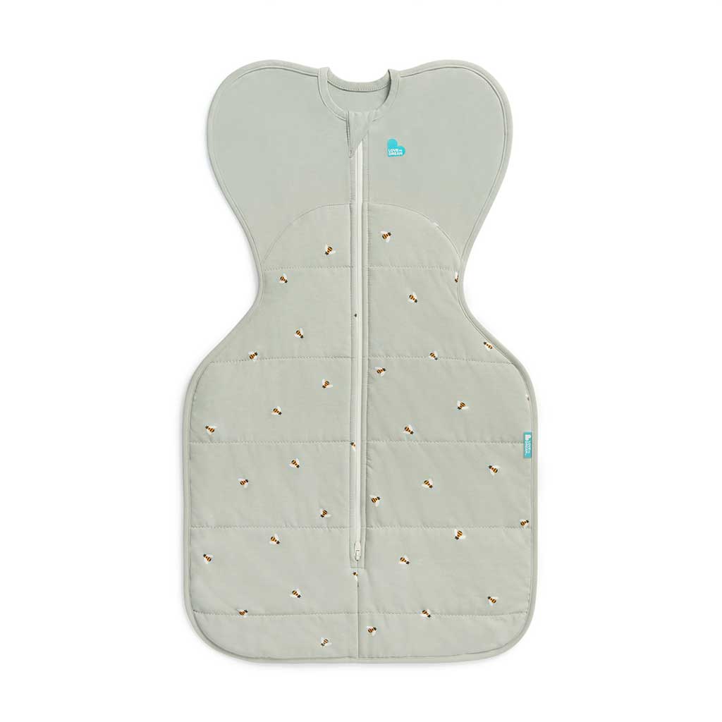 Love to Dream Inbakerslaapzak Swaddle UP Olive Bees Fase 1 small - Tog 2.5
