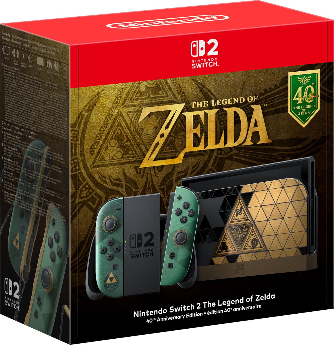 Nintendo Switch 2 Console The Legends of Zelda 40th Anniversary Edition
