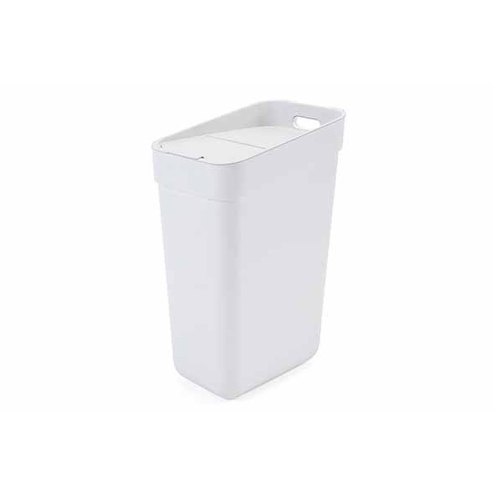 Curver Linnenmand/Wasbox Ready To Collect Wit/Lichtgrijs 30l - 36.7x24.6x55 cm - incl Muurhaken