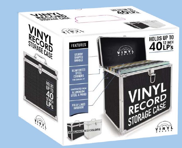 VINYL GROOVE 40 LP Record Case Aluminium - Black