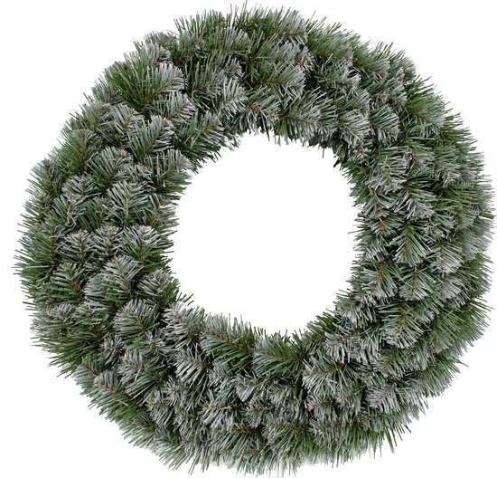 Kerstkrans Colorado Green Frosted 60cm - 160 Tips