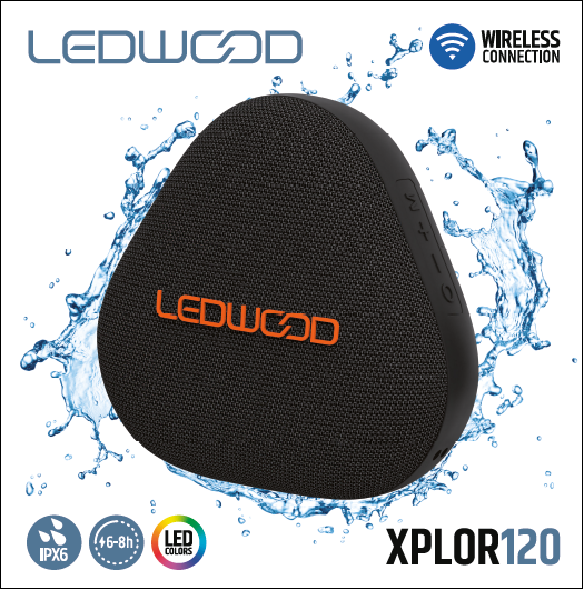 Ledwood XPLOR120 Bluetoot Speaker Draagbaar Zwart