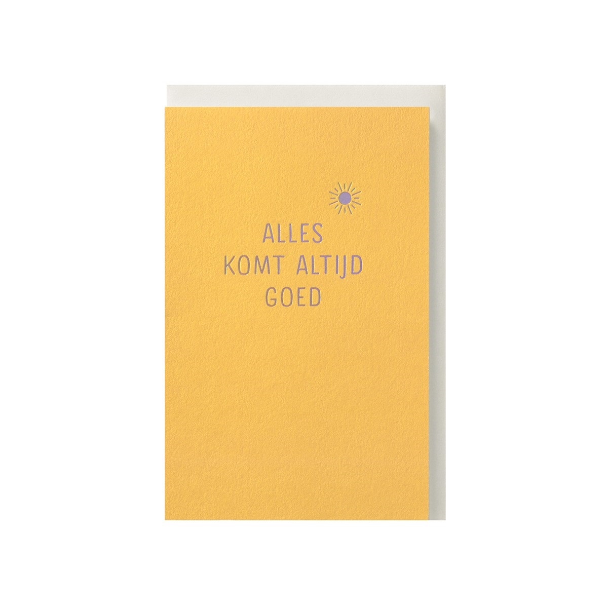 Wenskaart Shades - Alles komt altijd goed (tekening klein zonnetje)