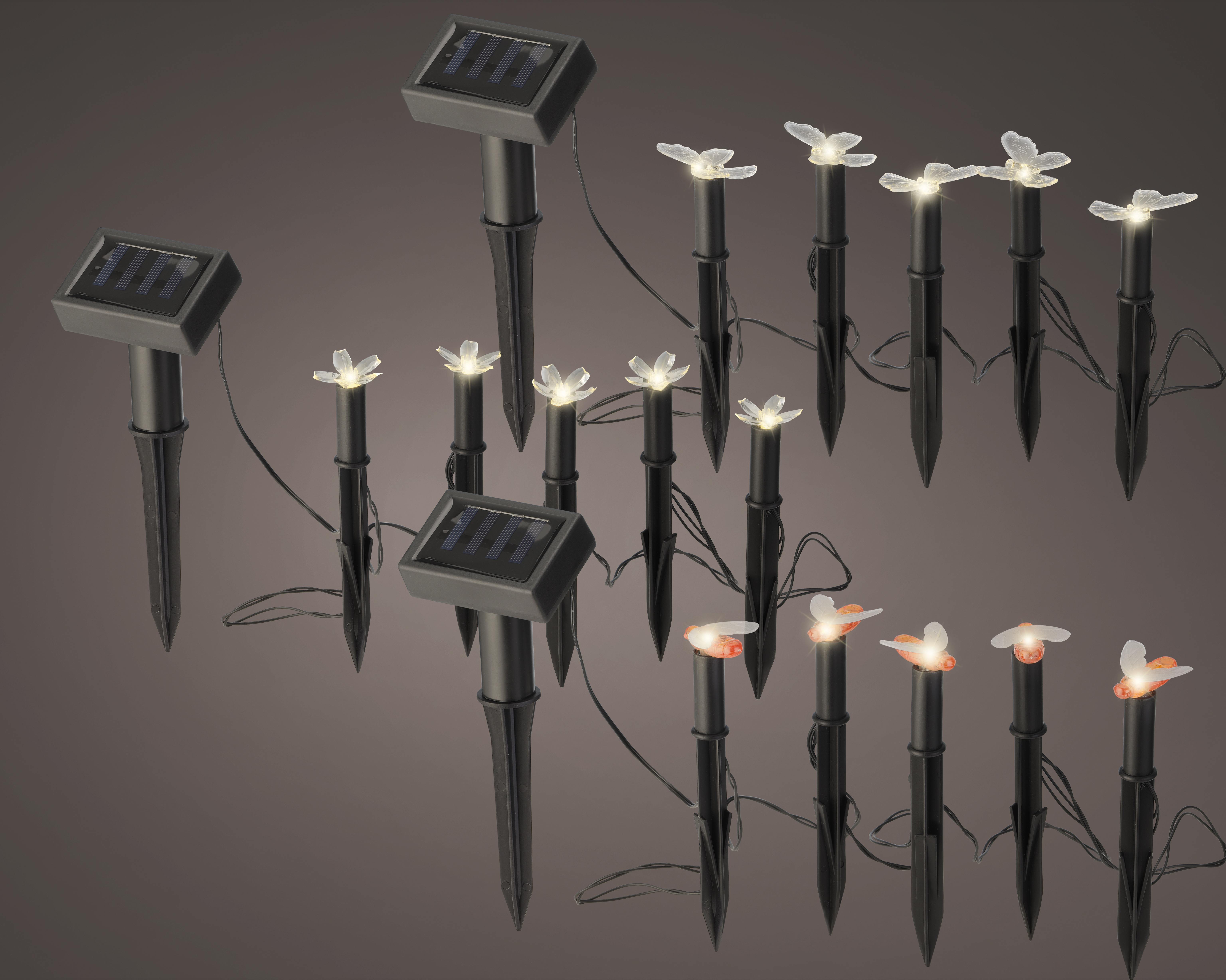 Solar LED Tuinverlichting set 5 stuks - Multicolor - assorti - prijs per stuk