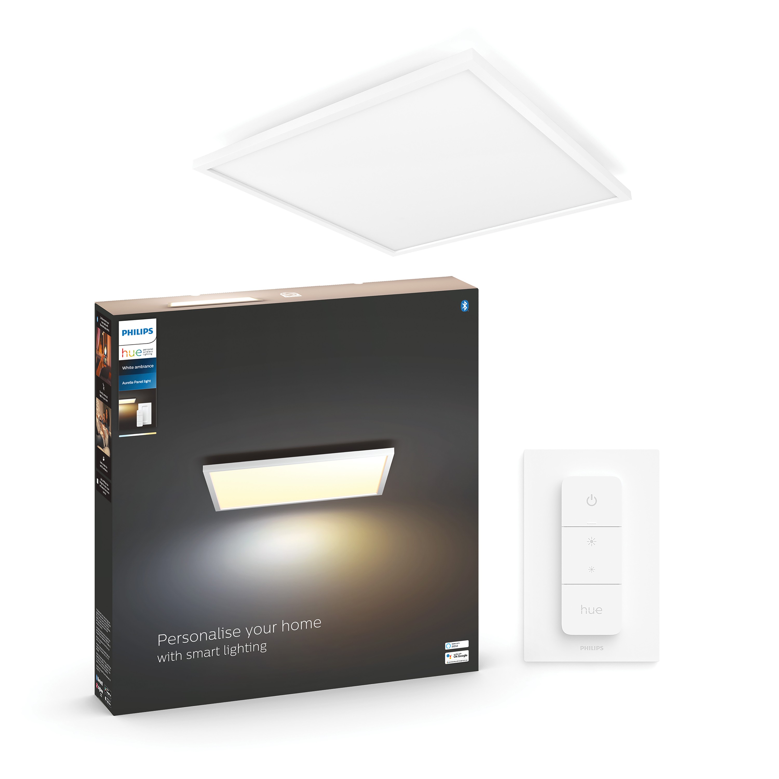 Philips Hue Plafondlicht Aurelle Wit 60x60 cm 39W White Ambiance met Switch