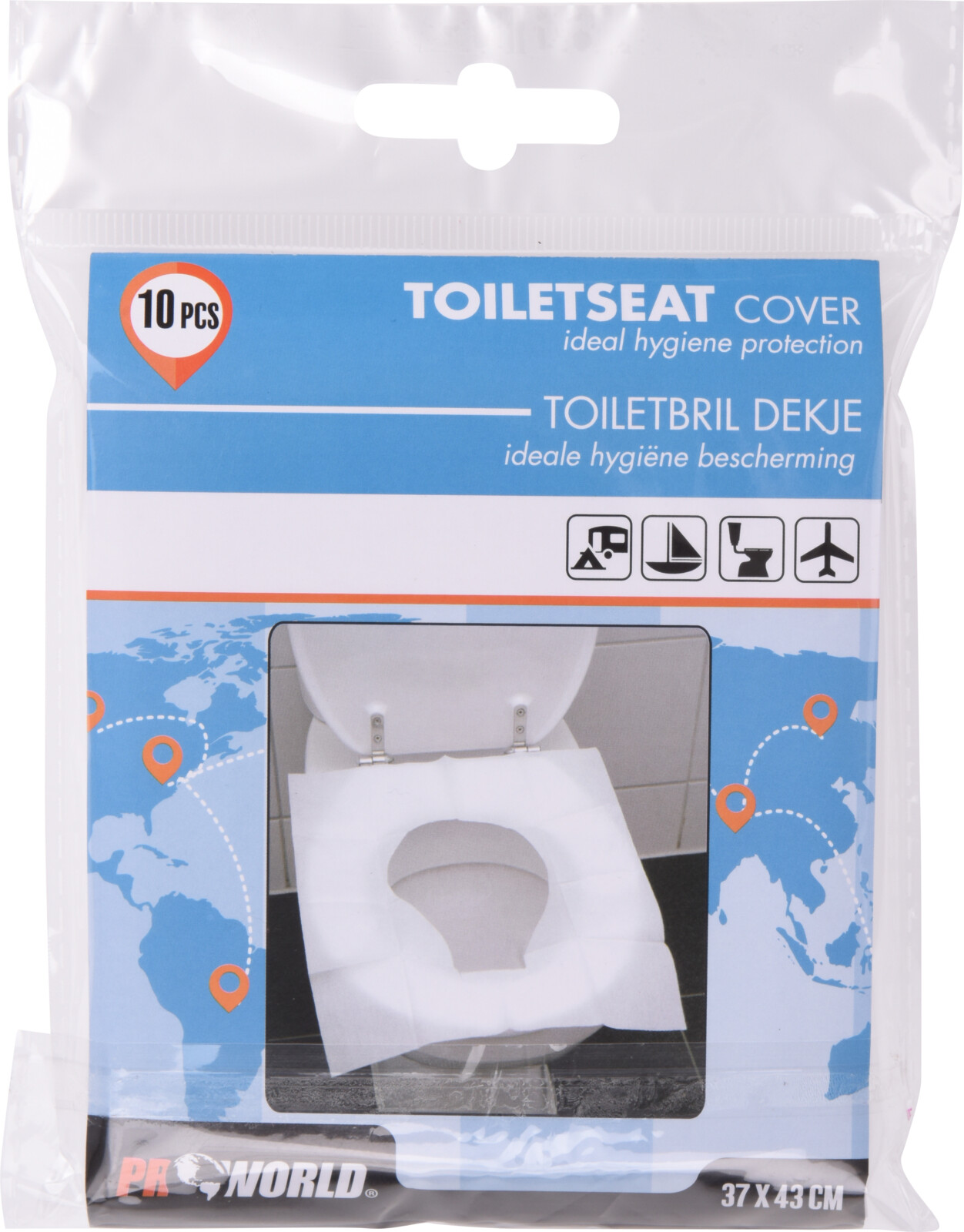 Toiletbrilpapier set 10 stuks 37x43 cm