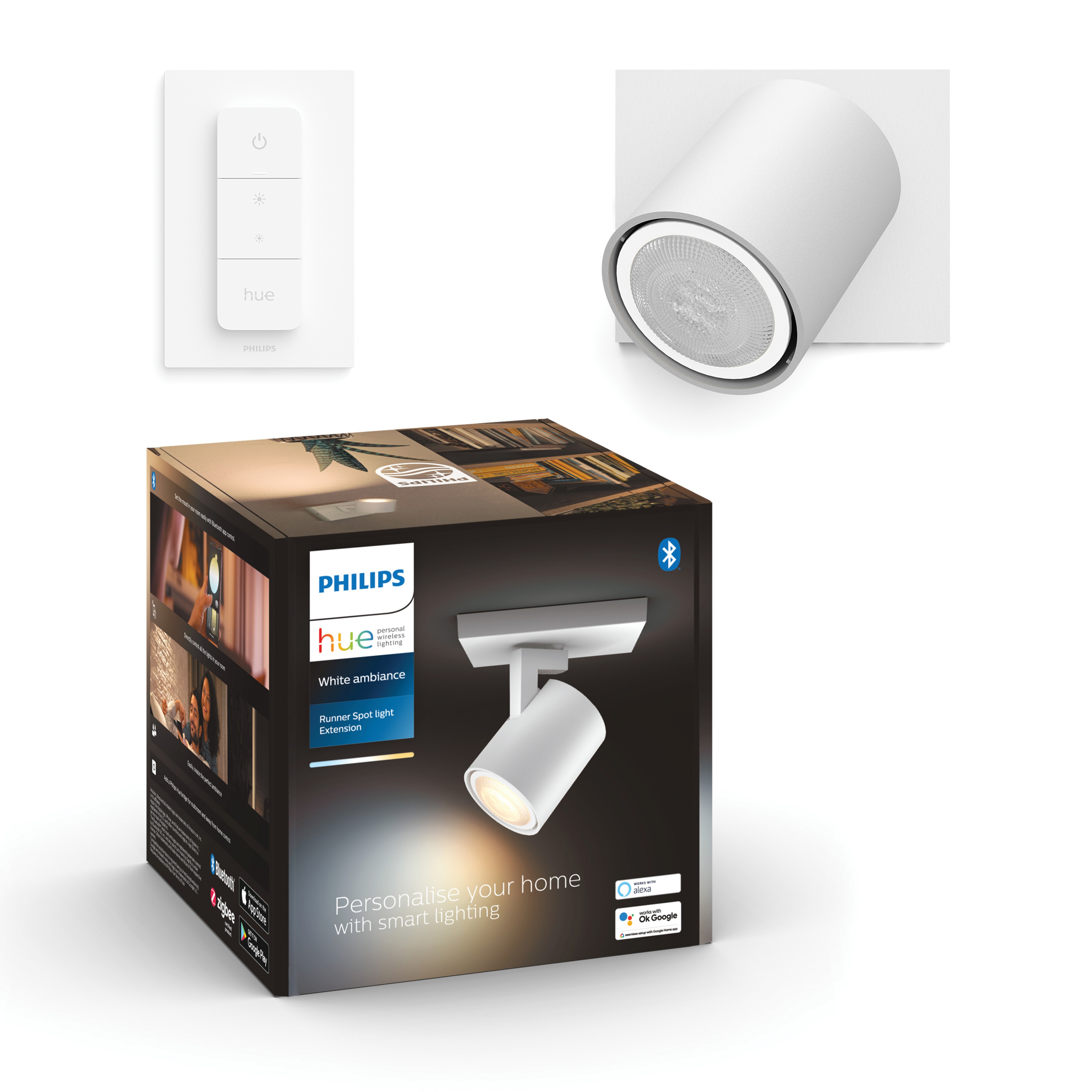 Philips Hue Opbouwspot Runner Wit 1x GU10 5W White Ambiance Extension