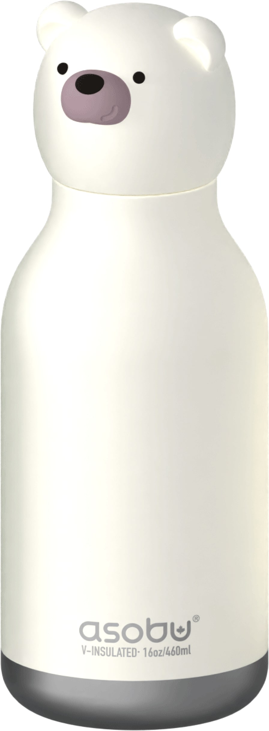 Asobu Isoleerfles Bestie 460ml Chillington The Polar Bear - RVS - Double Wall - met Siliconen Rietje