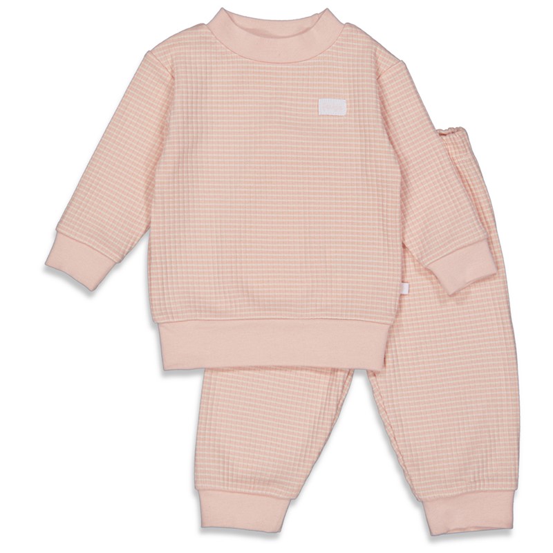 Feetje Wafelpyjama Baby Oud roze