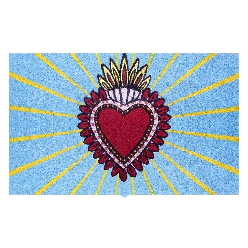 Kitsch Kitchen Deurmat Milagro Blue 75x45 cm - Kokosvezel