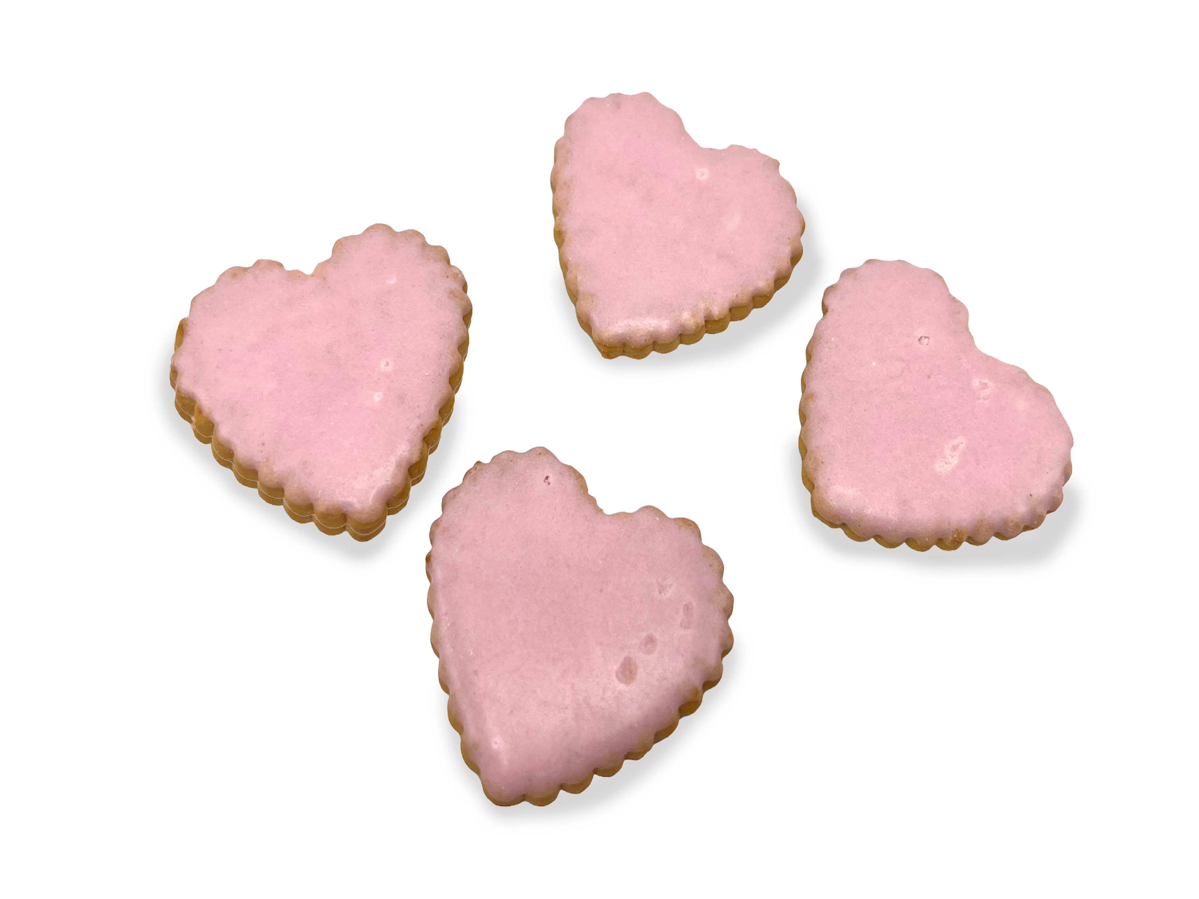 Candyville Biscuits Glacé Hartjes Roos Framboos 500 g