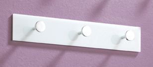 KAPSTOK - 3 HAKEN WIT/ CHROOM