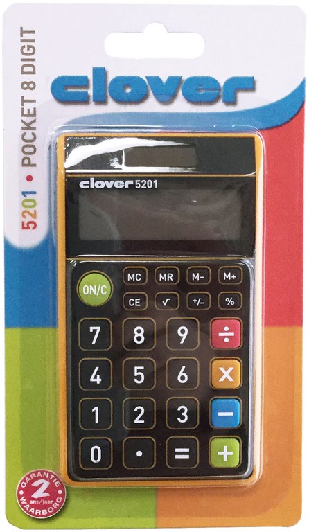 Zakrekenmachine Clover 5201 Color 8 Digit