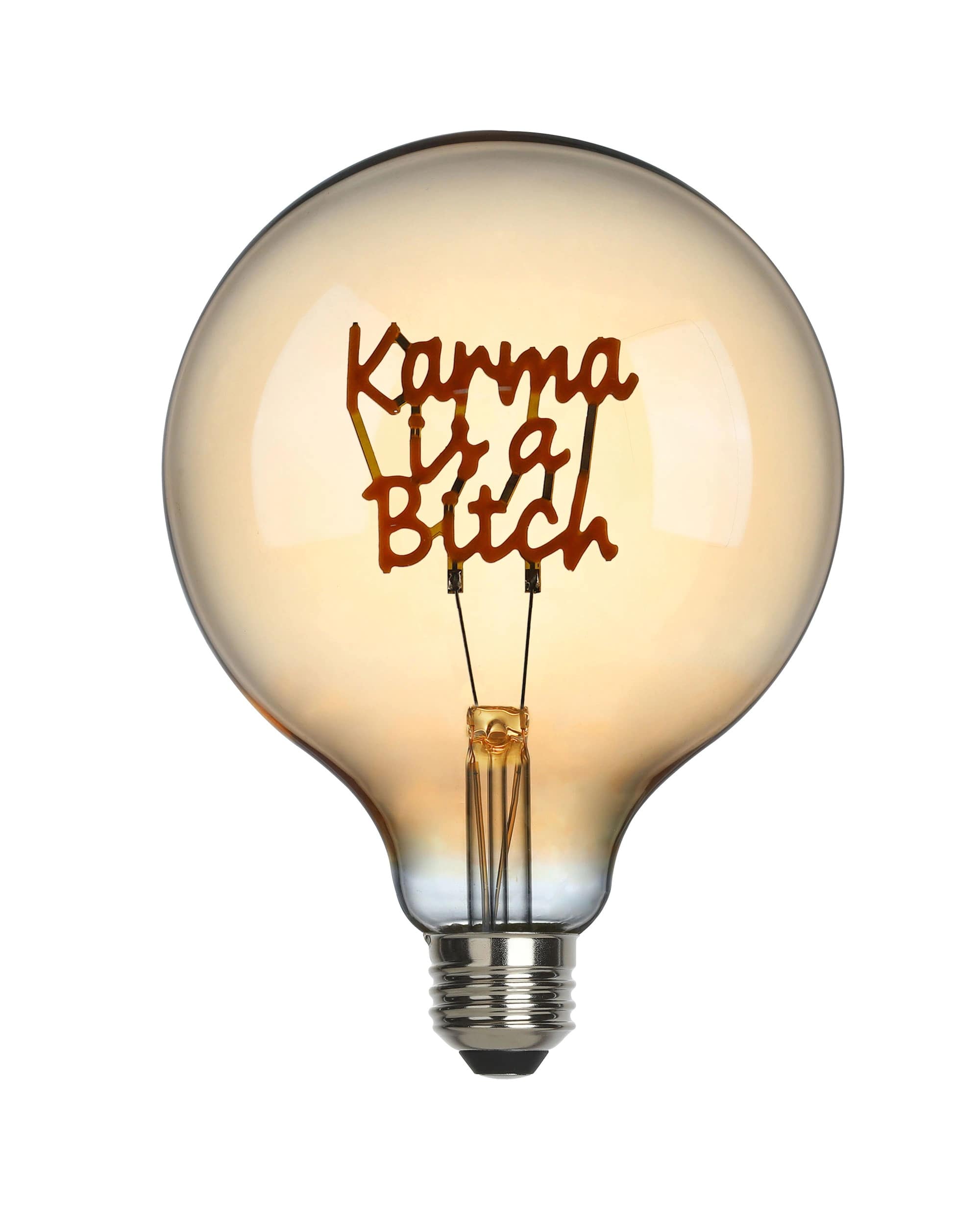 Sompex LED Gloeilamp Karma Is A Bitch - 12.5x17.6 cm - E27 - 1.5 W - Staand