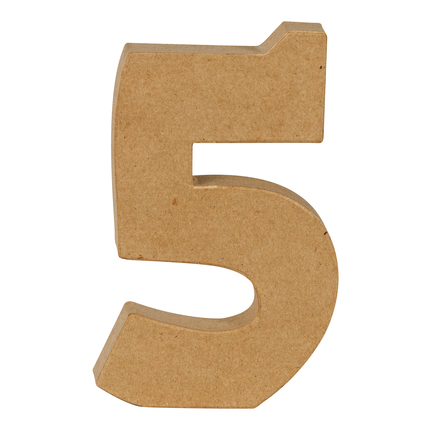 Decopatch Cijfer 5 Kraft - 20 cm