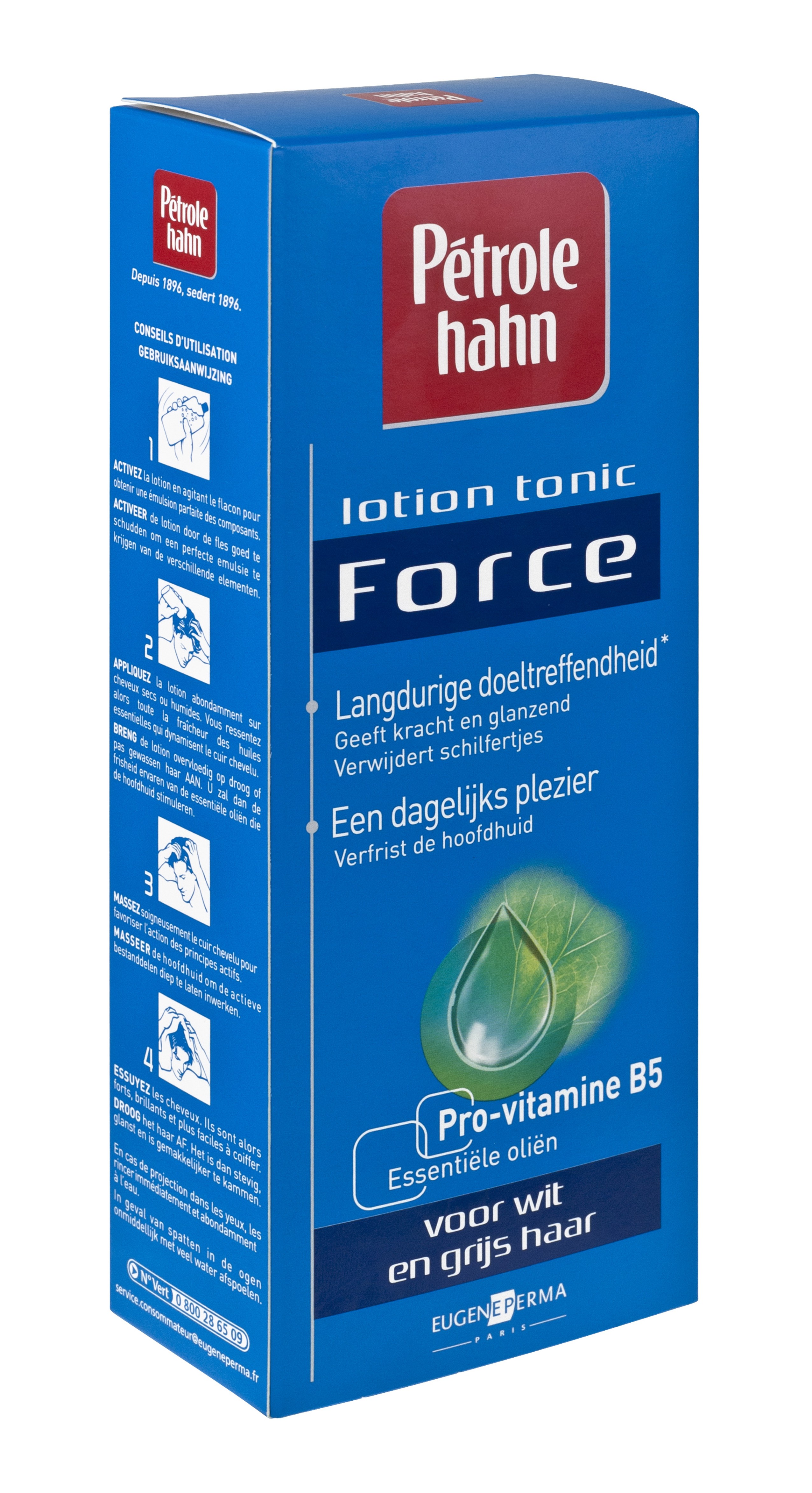 Petrole Hahn Lotion blauw grijs of wit haar 300 ml