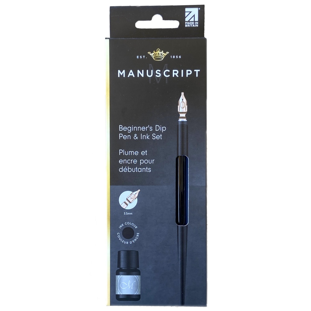 Manuscript Beginner Kalligrafie Dip Pen met Zwarte Inkt
